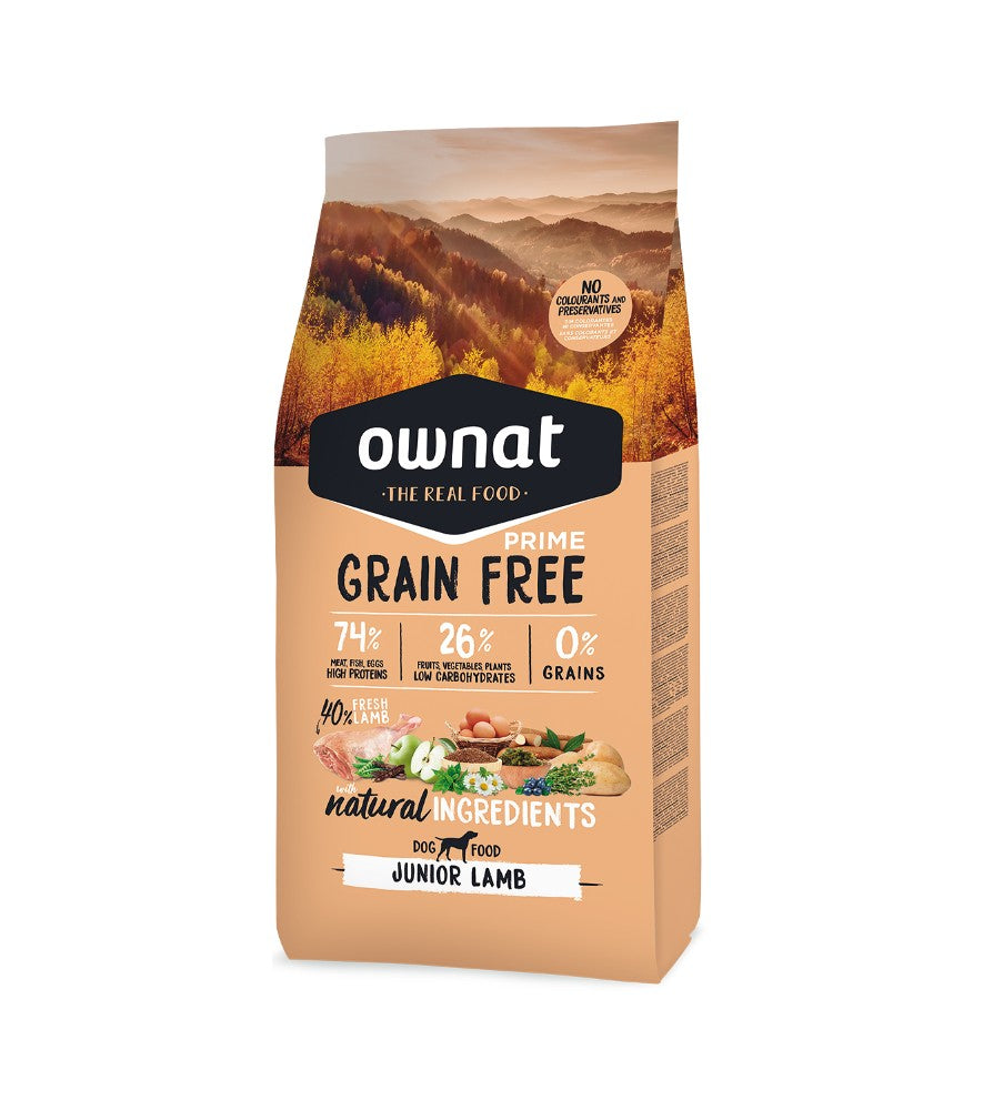OWNAT GRAIN FREE PRIME PERRO JUNIOR CORDERO