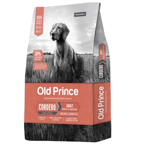 OLD PRINCE PERROS ADULTOS RAZAS MEDIANAS Y GRANDES, cordero y arroz integral