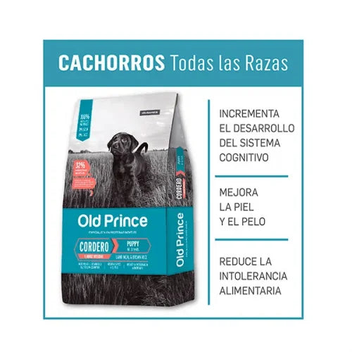 OLD PRINCE, CACHORROS TODAS LAS RAZAS, Cordero y arroz integral