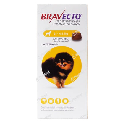 BRAVECTO, TABLETA ANTIPULGAS PARA PERROS.