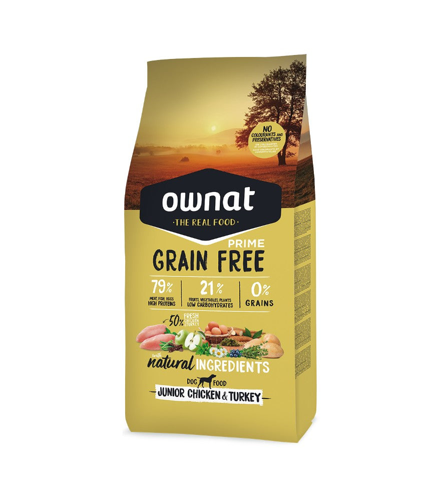 OWNAT GRAIN FREE PRIME PERRO JUNIOR PAVO Y POLLO