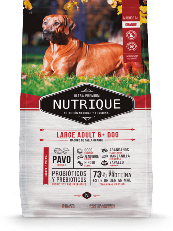 NUTRIQUE PERRO LARGE ADULT 6+DOG, perro adulto maduro de talla grande (mayor a 6 años de edad)