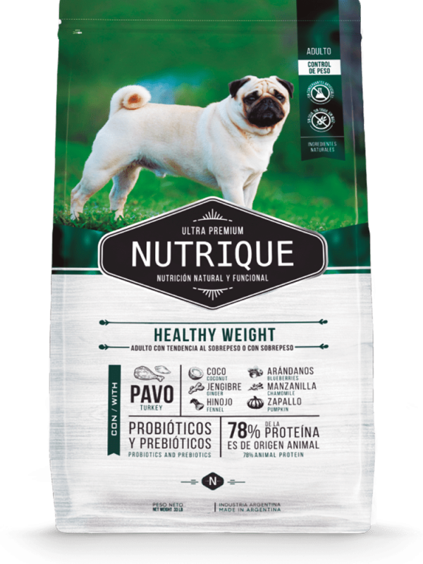 NUTRIQUE PERRO HEALTHY WEIGHT DOG, perro adulto con tendencia al sobrepeso o con sobrepeso)