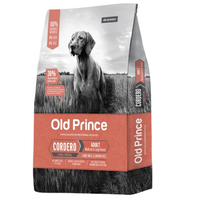 OLD PRINCE PERROS ADULTOS RAZAS MEDIANAS Y GRANDES, cordero y arroz integral
