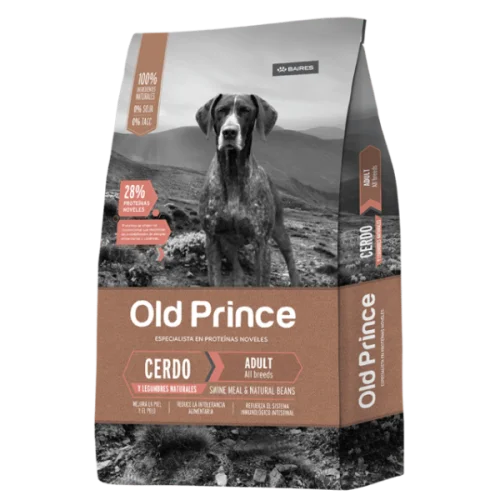 OLD PRINCE PERROS ADULTOS TODAS LAS RAZAS, cerdo y legumbres naturales.