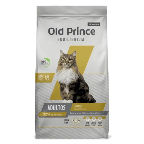 OLD PRINCE GATO ADULTO URINARY, pollo y arroz.